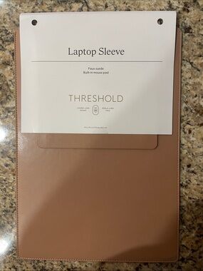 Threshold Faux Suede Laptop Sleeve in Tan Brown
